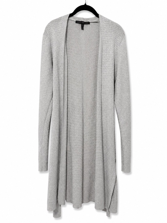 White House Black Market Sweaters - White House Black Market  metallic Open-Front tie  Long Cardigan
